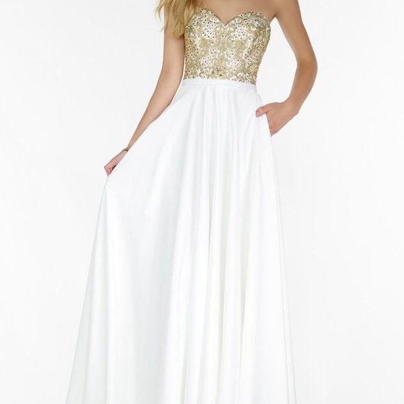 Women’s Alyce Paris Party Wedding Formal Goddess Evening Dress EUC